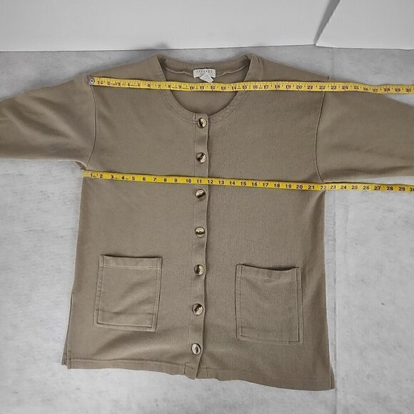 Express Cotton Blend Tricot Tan Sweater (Size Large) & Skirt (Size Medium) Set - Picture 8 of 16